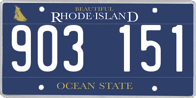 RI license plate 903151