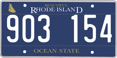 RI license plate 903154