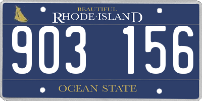 RI license plate 903156