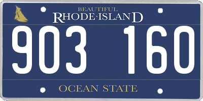 RI license plate 903160