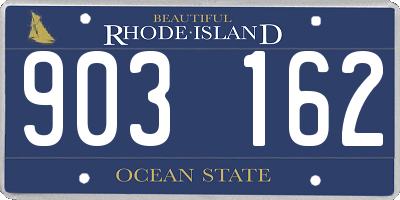 RI license plate 903162