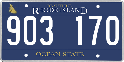 RI license plate 903170