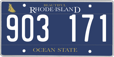 RI license plate 903171