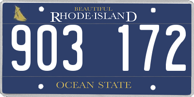RI license plate 903172