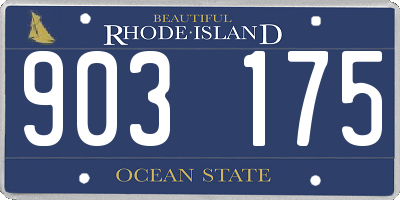 RI license plate 903175
