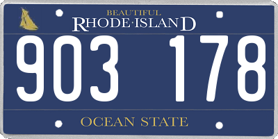 RI license plate 903178