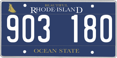 RI license plate 903180