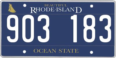 RI license plate 903183