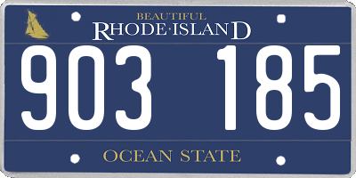 RI license plate 903185