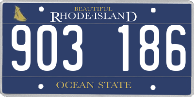 RI license plate 903186