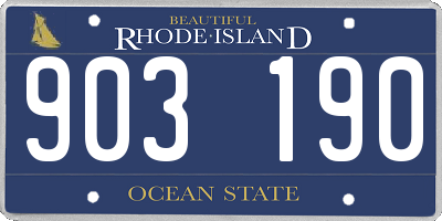 RI license plate 903190