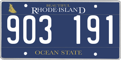 RI license plate 903191