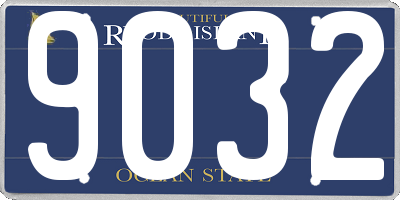 RI license plate 9032
