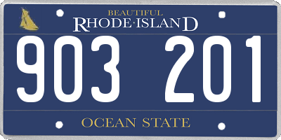 RI license plate 903201