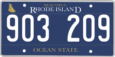 RI license plate 903209