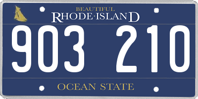 RI license plate 903210