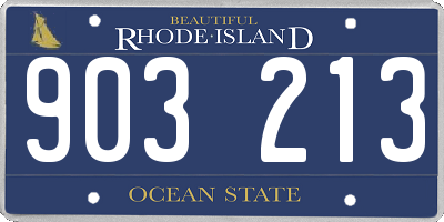 RI license plate 903213
