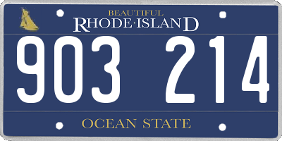 RI license plate 903214