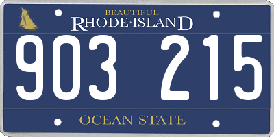RI license plate 903215