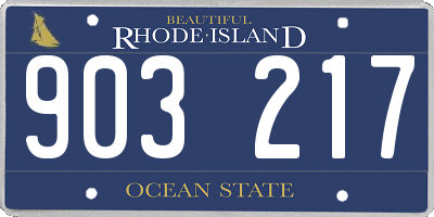 RI license plate 903217