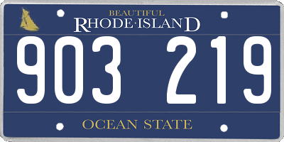 RI license plate 903219