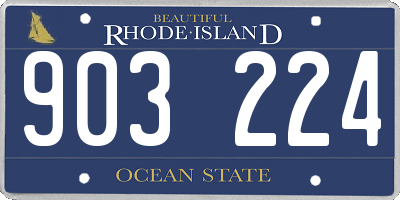 RI license plate 903224