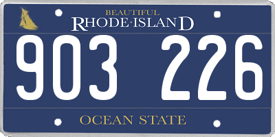 RI license plate 903226