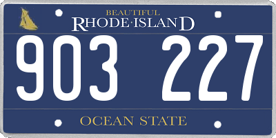 RI license plate 903227