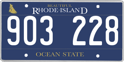 RI license plate 903228