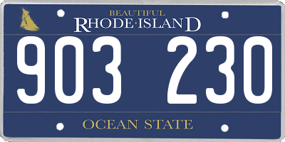 RI license plate 903230