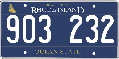 RI license plate 903232