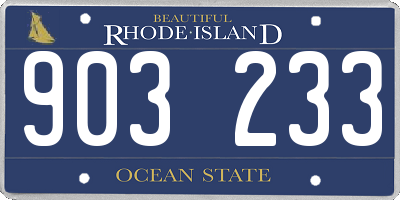 RI license plate 903233