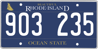 RI license plate 903235