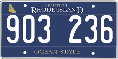 RI license plate 903236
