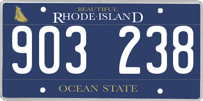 RI license plate 903238