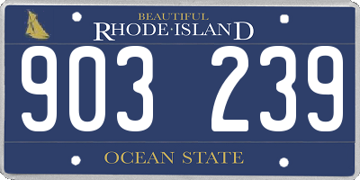RI license plate 903239