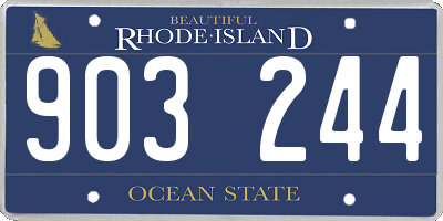 RI license plate 903244