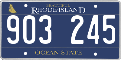 RI license plate 903245