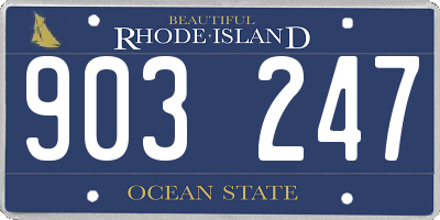 RI license plate 903247