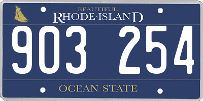 RI license plate 903254