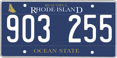 RI license plate 903255