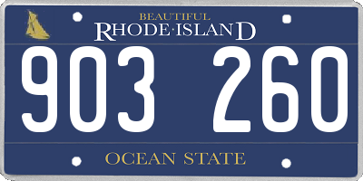 RI license plate 903260