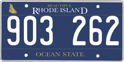 RI license plate 903262