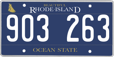 RI license plate 903263