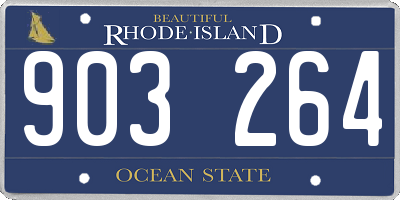 RI license plate 903264