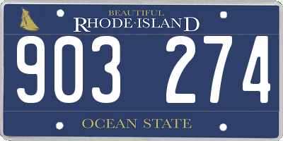 RI license plate 903274