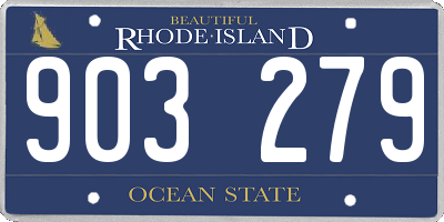 RI license plate 903279