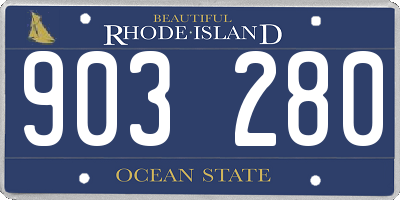 RI license plate 903280
