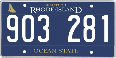 RI license plate 903281