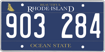 RI license plate 903284